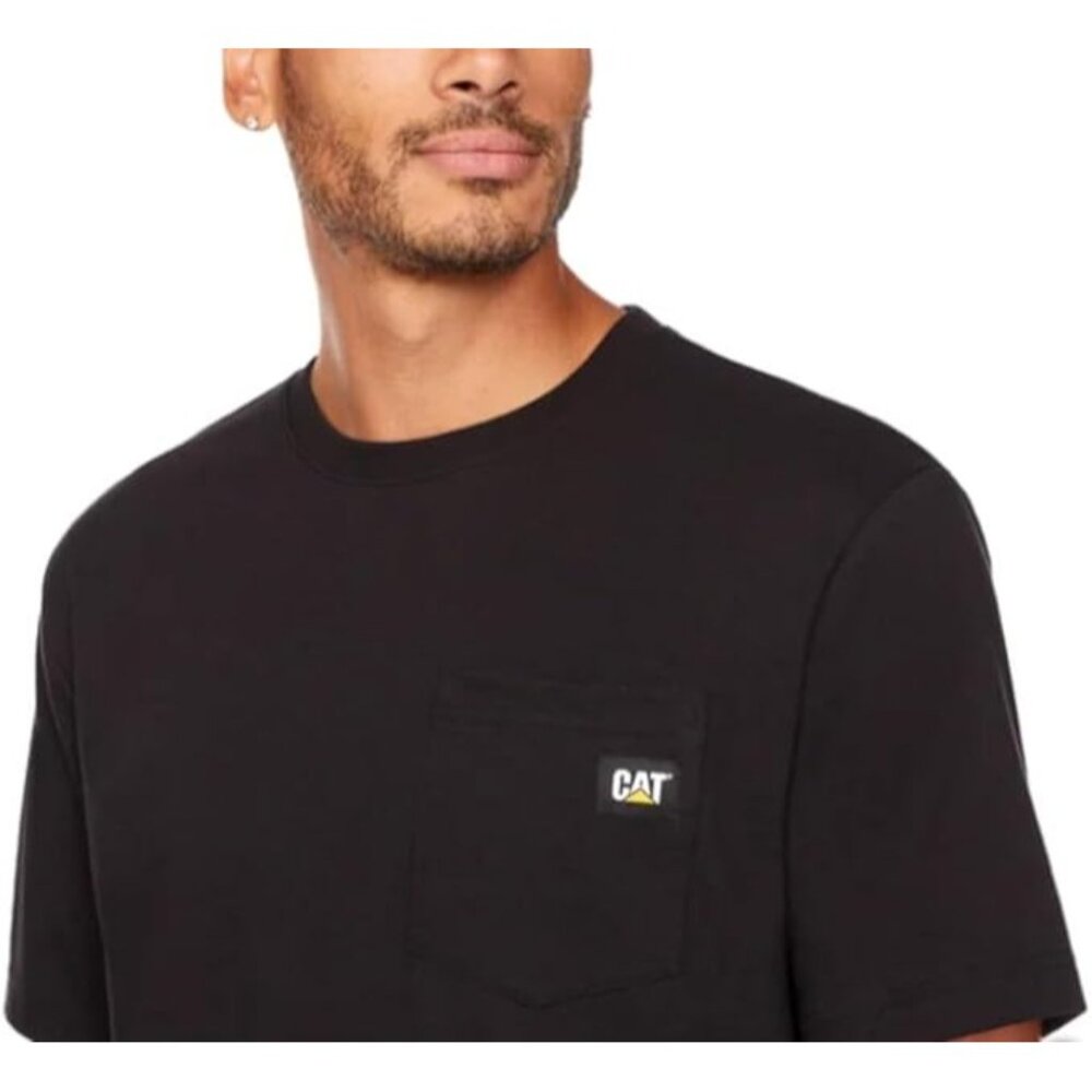 Caterpillar NWT Mens Black Short Sleeve Crew Neck Pocket T-Shirt, M, New - Picture 6 of 12